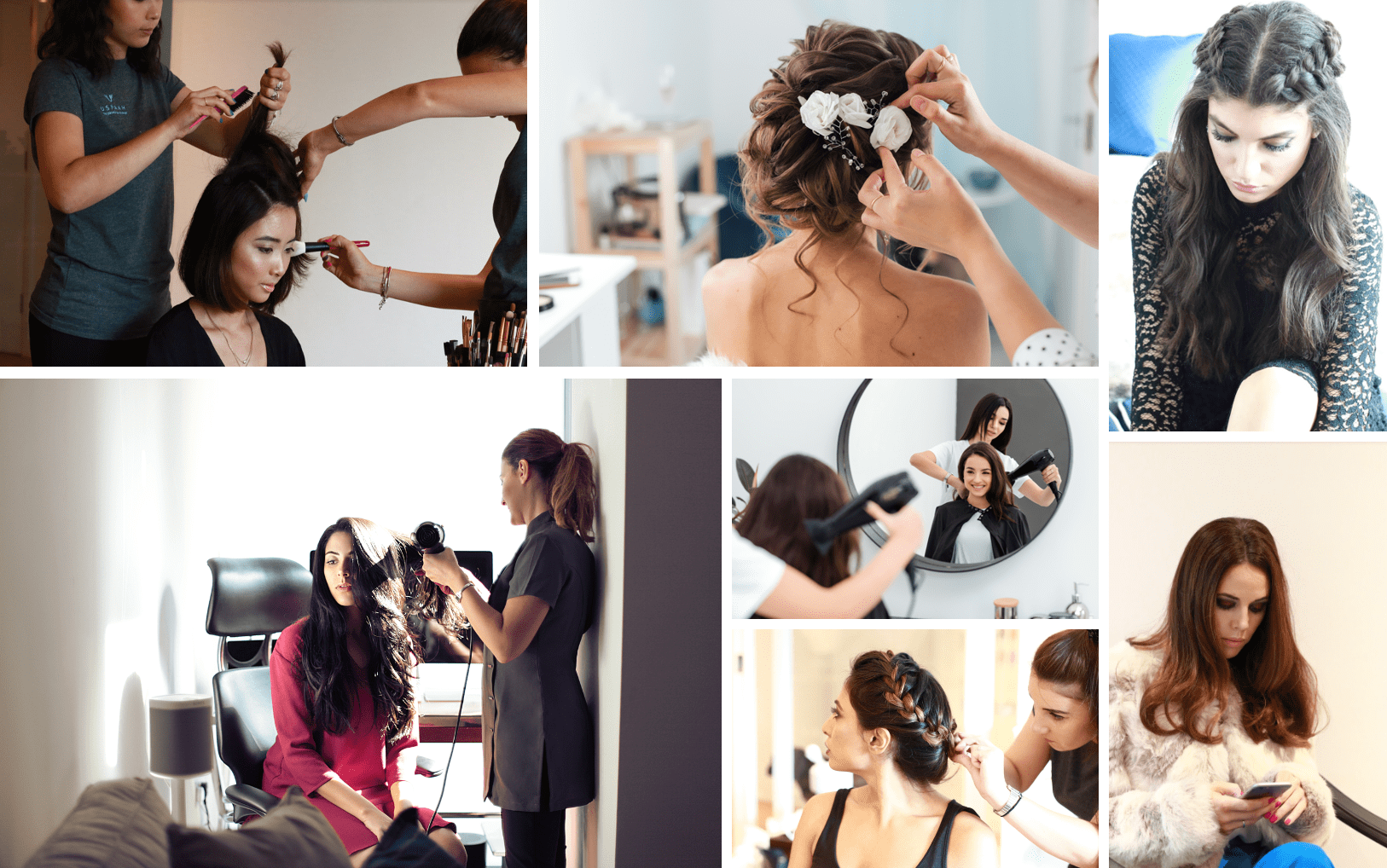 hair stylists at home collage